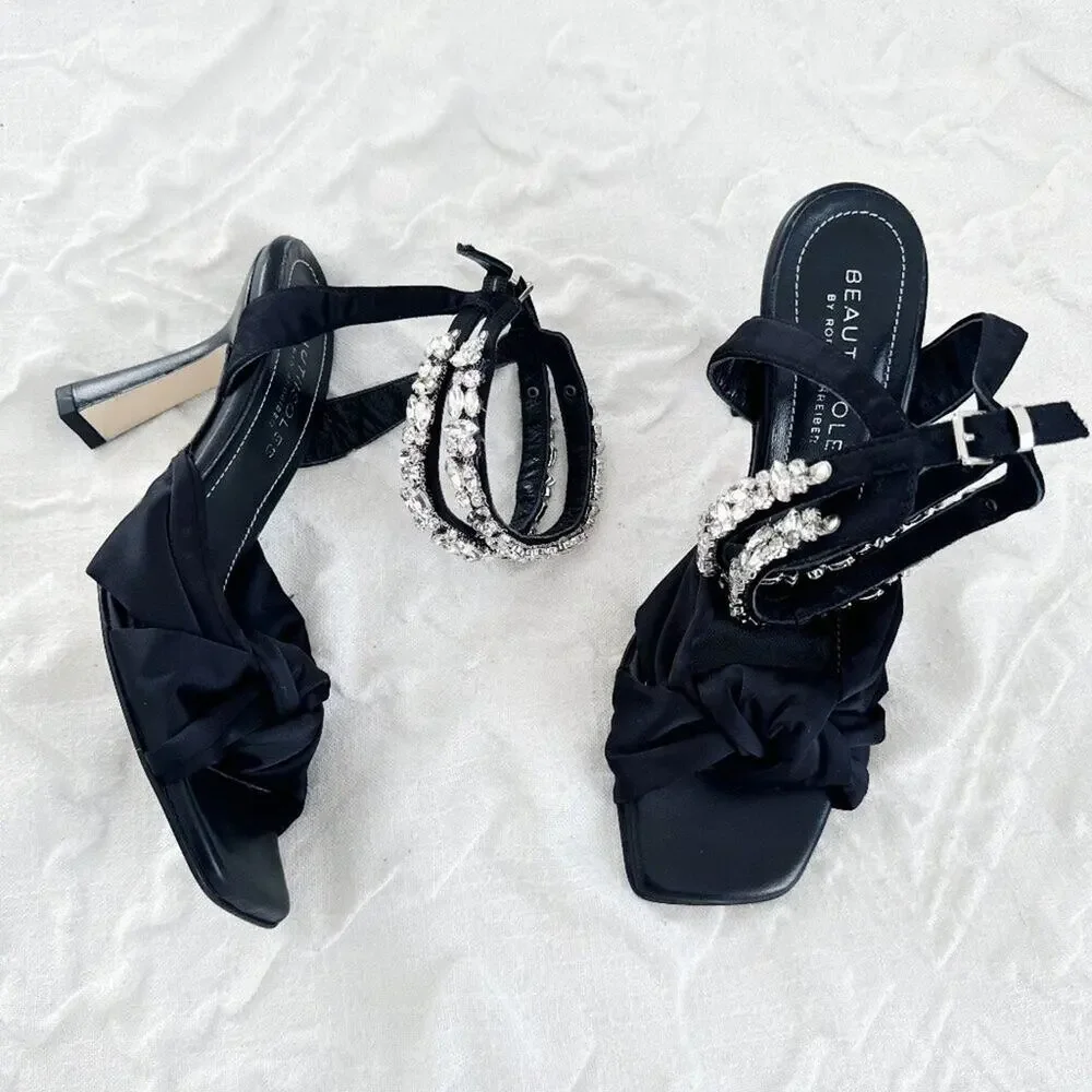 Beautiisoles Callie Silk Satin Sandal Size 7